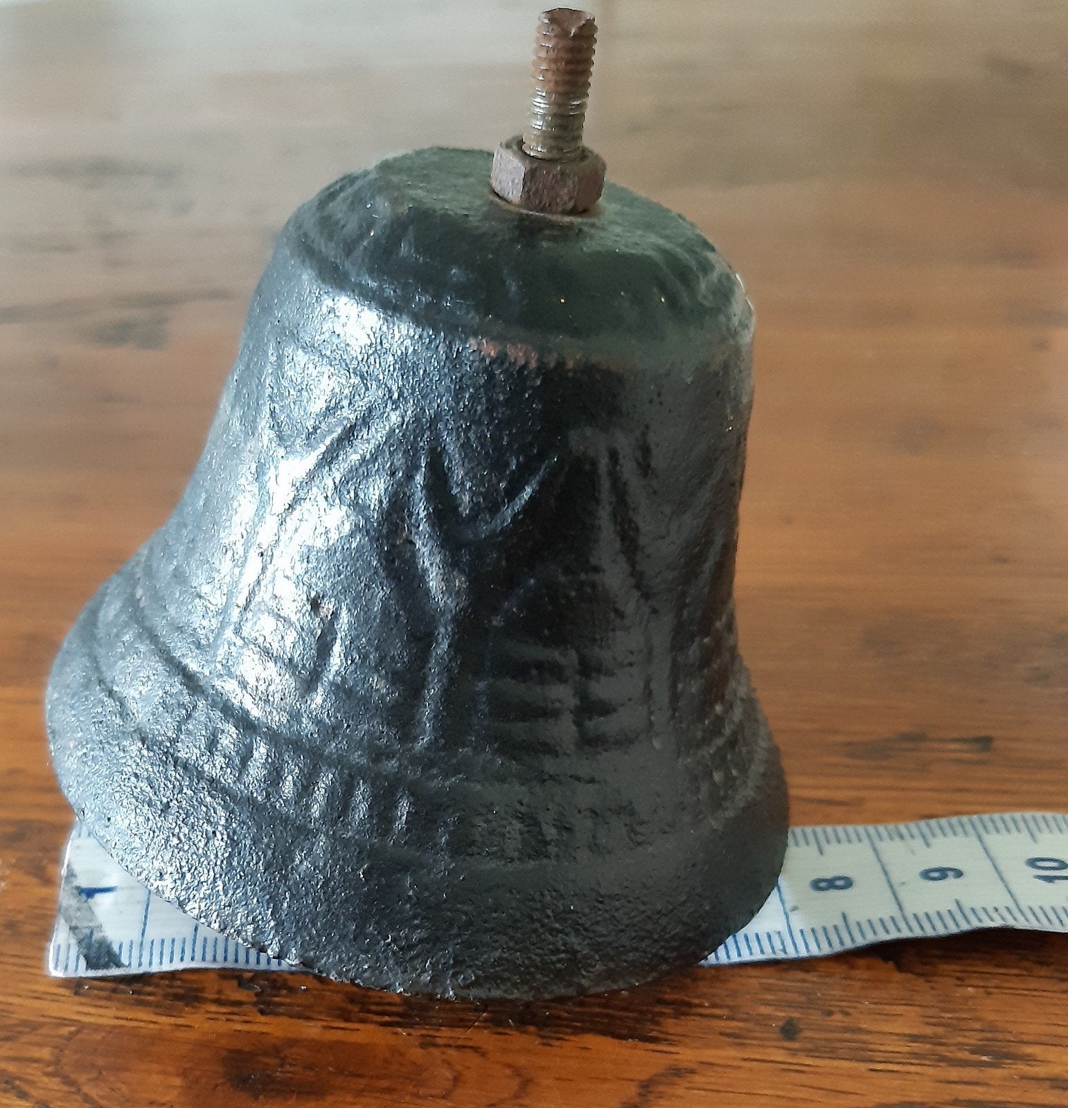 Oude bronzen bel met klepel, Antiek en Kunst, Antiek | Koper en Brons, Ophalen of Verzenden, Brons