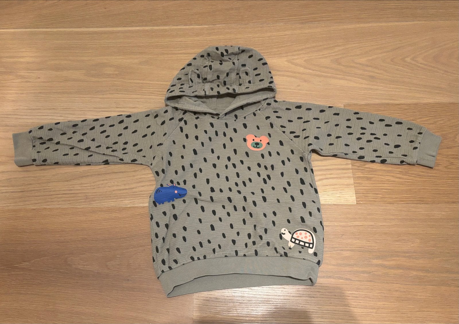S.Oliver Hoodie met Dierenprints - Maat 80, Kinderen en Baby's, Babykleding | Maat 80, Ophalen of Verzenden, Gebruikt, Jongetje of Meisje