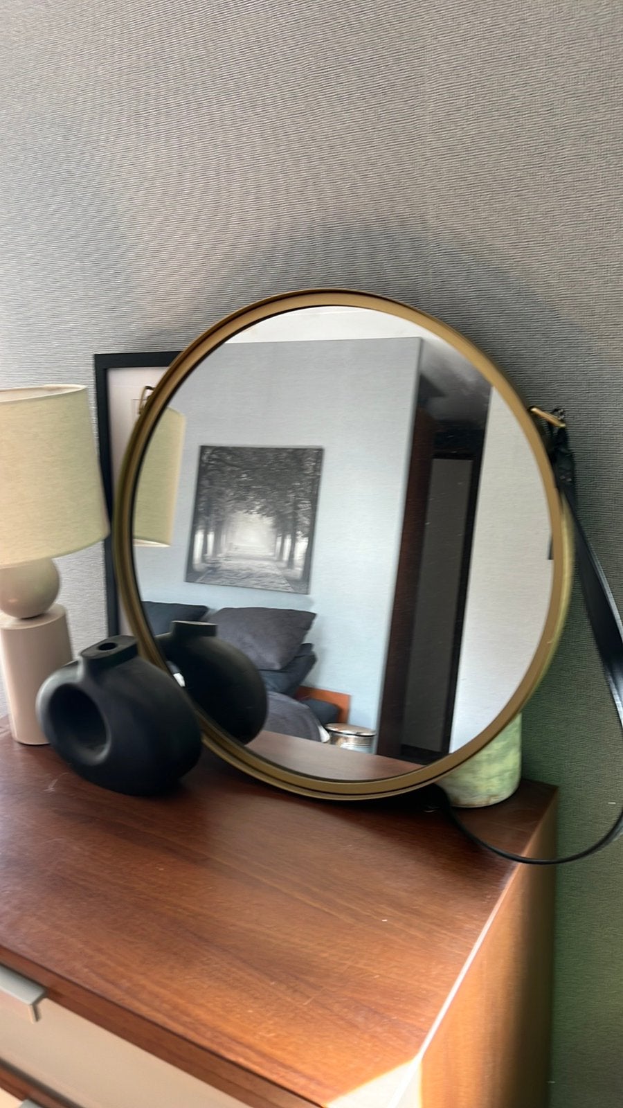Ronde spiegel 60cm, Ophalen, Rond, Zo goed als nieuw, Minder dan 100 cm