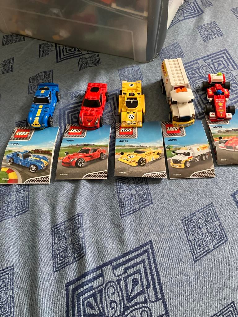 Lego Shell V-Power collectie met instructies, Gebruikt, Overige thema's, Lego, Ophalen of Verzenden