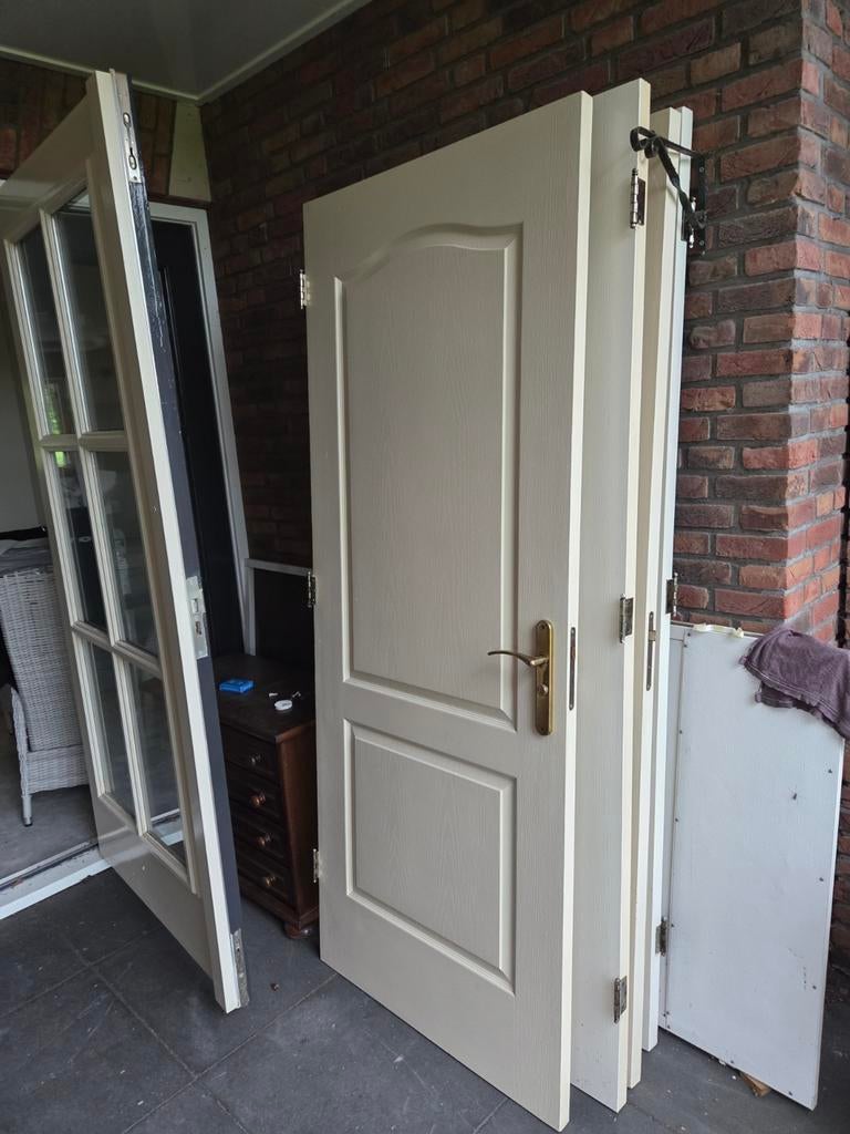 Binnendeuren inclusief beslag 4 stuks, Ophalen, Gebruikt, Binnendeur, 200 tot 215 cm