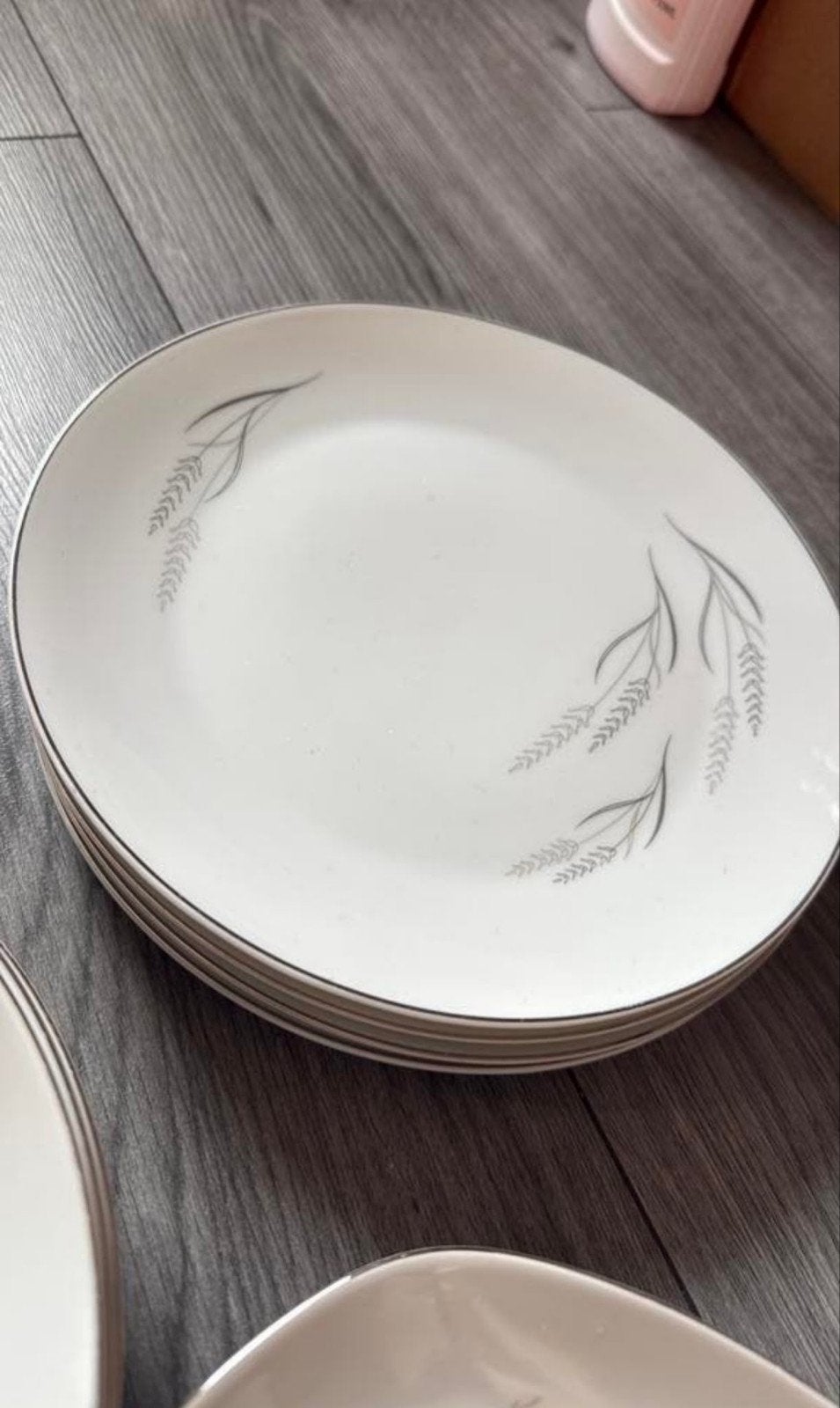 Vintage Servies Set - Borden met Korenaar Design, Ophalen, Gebruikt, Keramiek, Vintage
