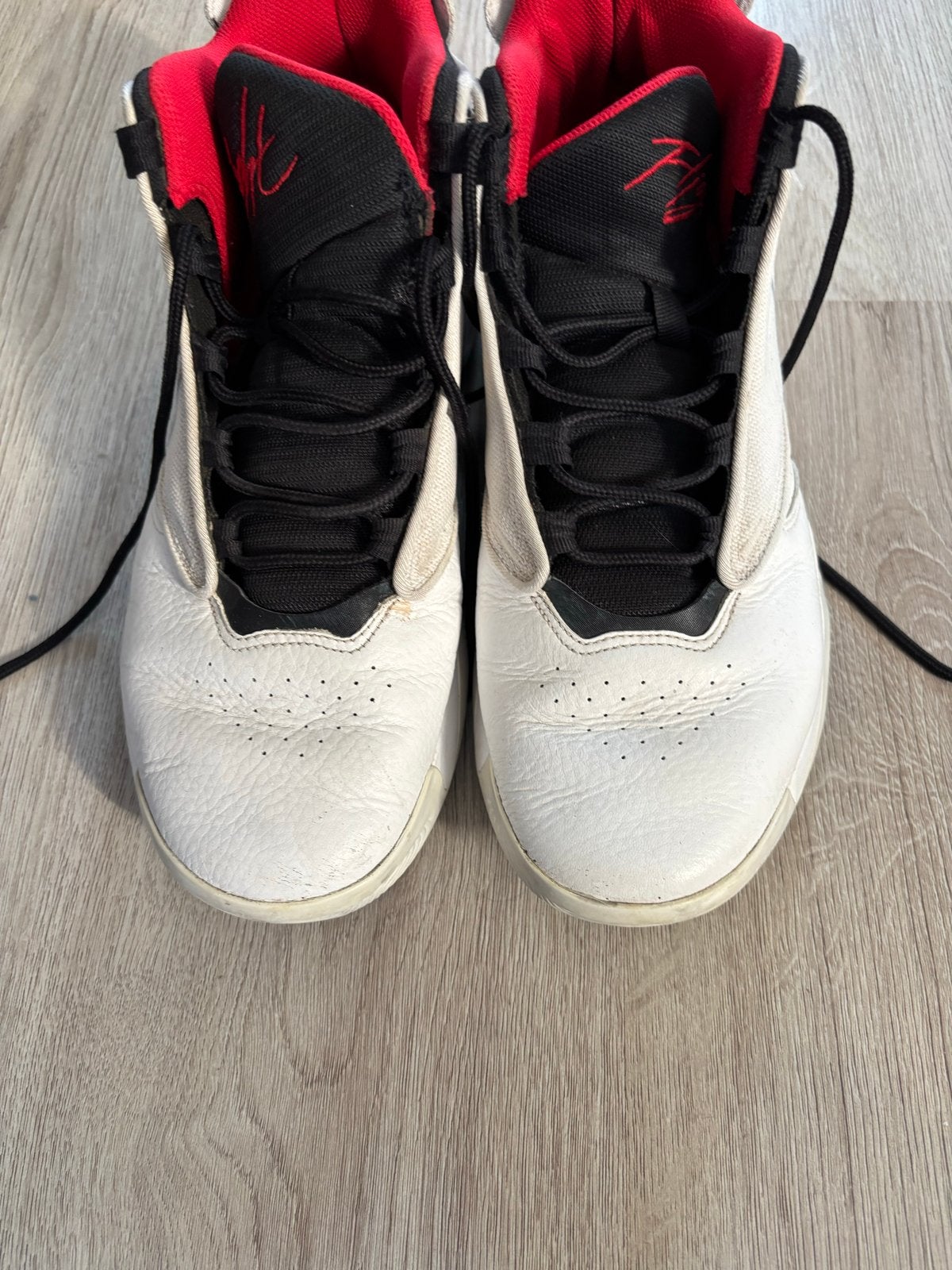 Nike Jordan Flight sneakers wit/rood, Verzenden, Gedragen, Wit, Sneakers of Gympen