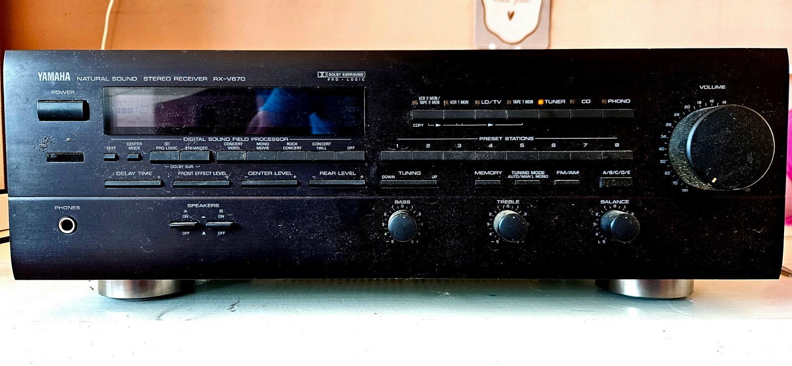 Yamaha RX-V670 Tuner / AV Receiver, Gebruikt, Yamaha, Ophalen of Verzenden, 60 tot 120 watt