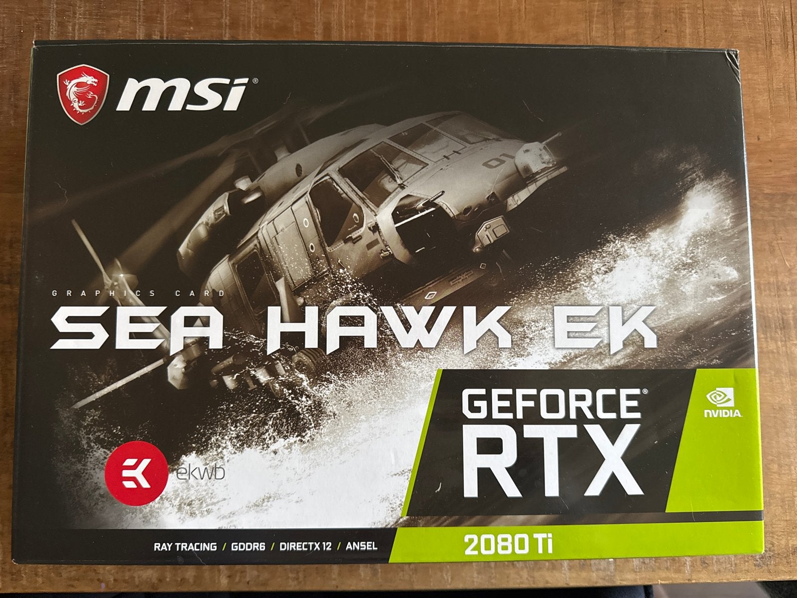 MSI GeForce RTX 2080 Ti SEA HAWK EK - Geen waterkoeling, Computers en Software, PCI-Express 3, GDDR6, Ophalen of Verzenden, Zo goed als nieuw