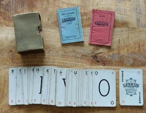 Vintage Lexicon Kaartspel - Compleet met Regels, Een of twee spelers, Ophalen of Verzenden, Gebruikt, Waddingtons