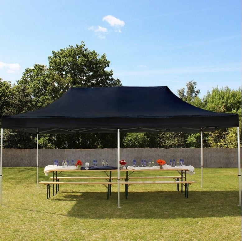 Easy-Up Marktkraam Verkoopstand Partytent Vouwtent Zwart 3x6, Opvouwbaar, Partytent, Nieuw, Ophalen of Verzenden