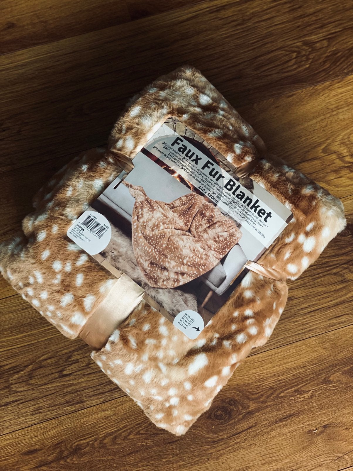 Faux fur blanket hertenprint, Ophalen of Verzenden, Nieuw