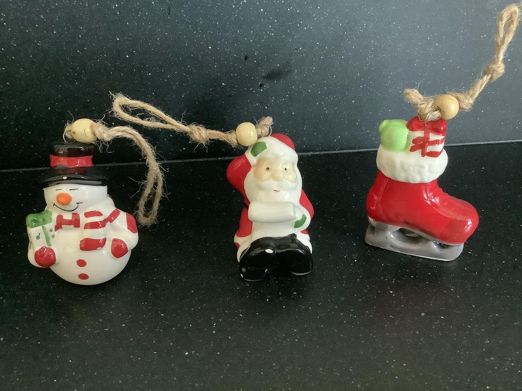 3 stenen kerstboom hangers hanger steen kerst, Ophalen of Verzenden, Zo goed als nieuw