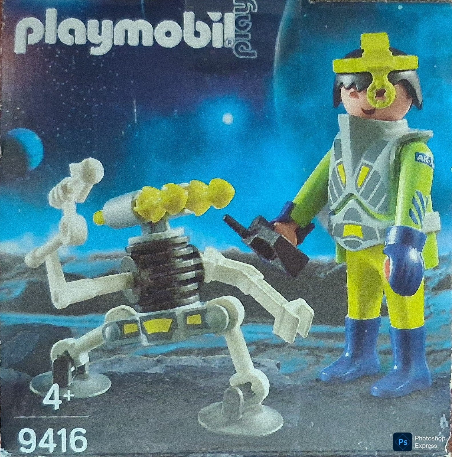 Space Ruimte Agent Met Robot 9416, Kinderen en Baby's, Speelgoed | Playmobil, Ophalen of Verzenden, Zo goed als nieuw, Complete set