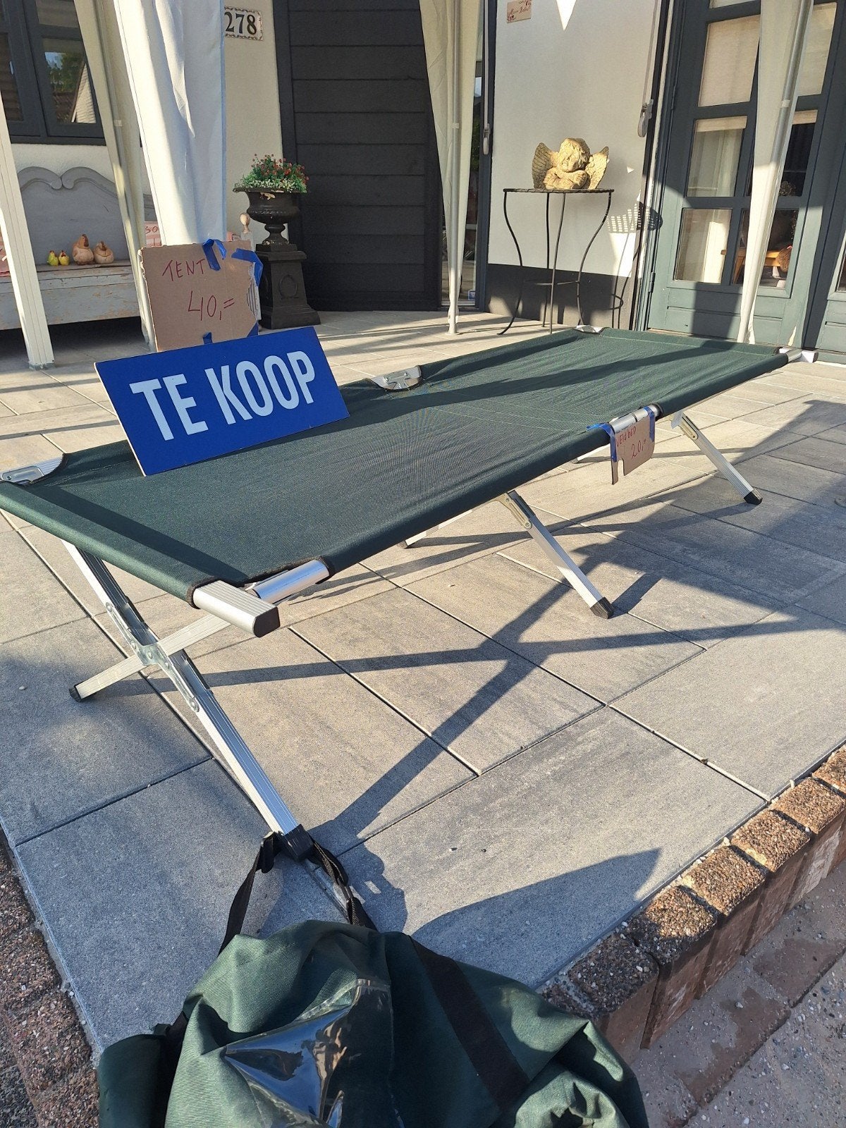 Opvouwbaar veldbed / campingbed met draagtas, Ophalen, Gebruikt
