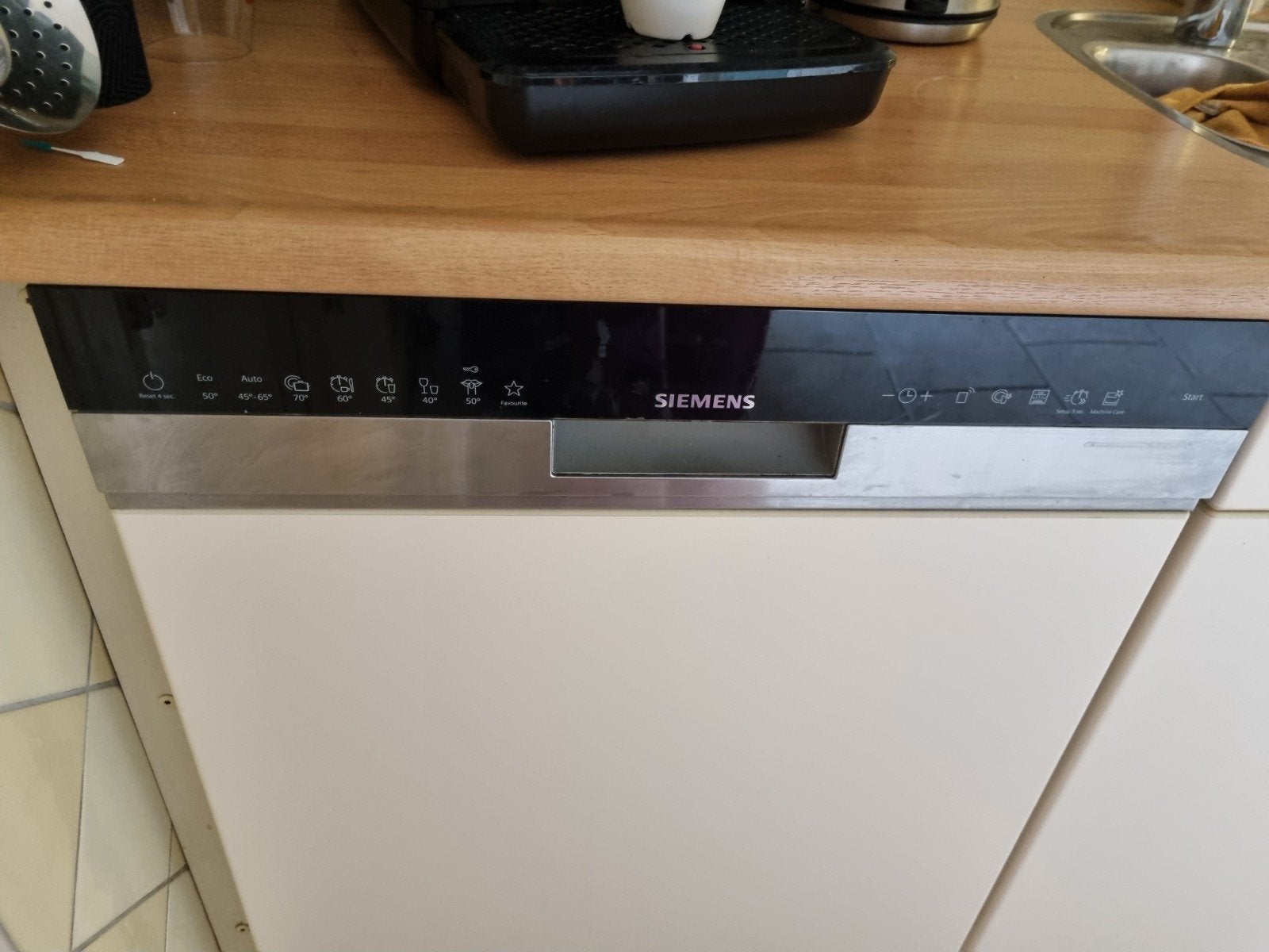 Siemens vaatwasser SN55ZS40CE, Witgoed en Apparatuur, Ophalen, Gebruikt, Inbouw, Minder dan 85 cm