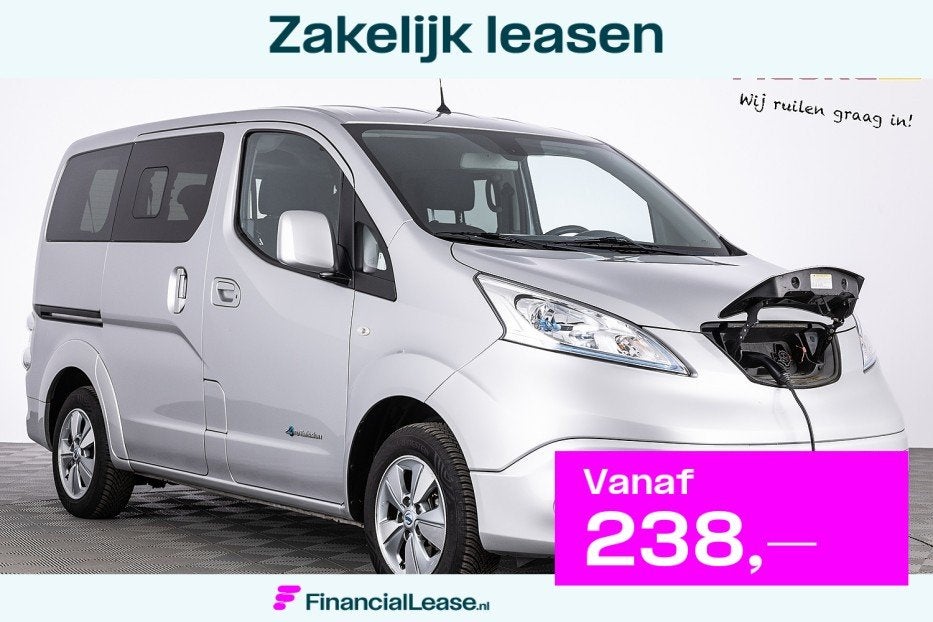 Nissan e-NV200 Evalia 40 kWh Connect Edition 7p *SOH 91%*, 12 maanden, Zwart, 7 stoelen, Origineel Nederlands