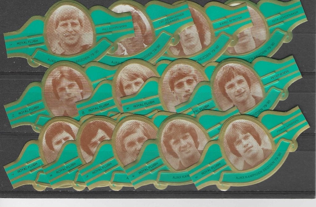 reeks 740  ajax voetbal 1-13  sigarenbanden, Ophalen of Verzenden, Zo goed als nieuw, Sigarenbandjes