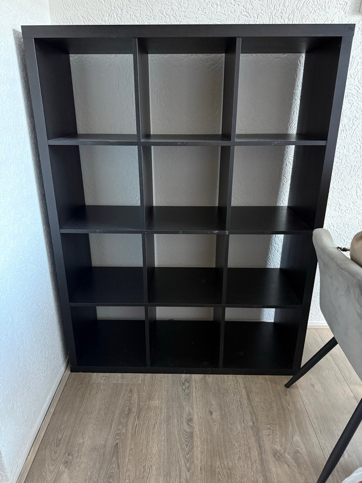 IKEA Kallax Kast Zwart - 3x4 vakken, Ophalen, Met plank(en), Gebruikt, 100 tot 150 cm