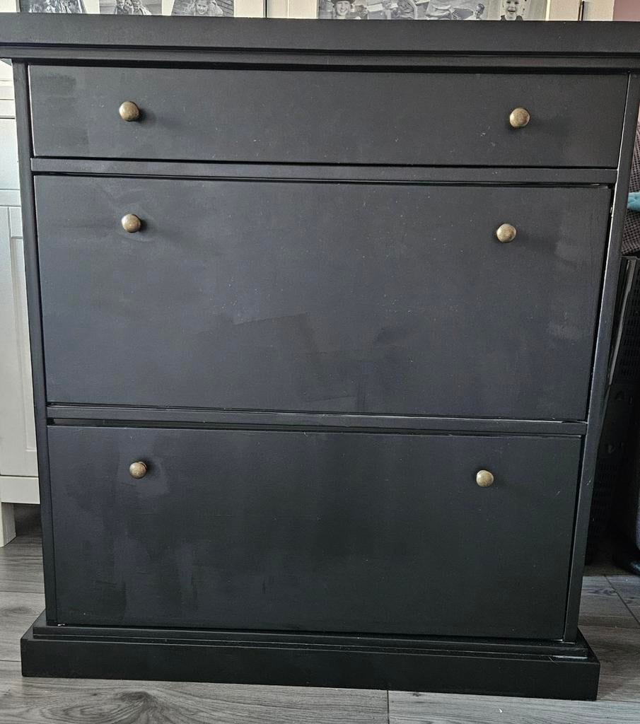IKEA schoenenkast zwart met 3 vakken, Ophalen, Gebruikt, Modern, Klassiek