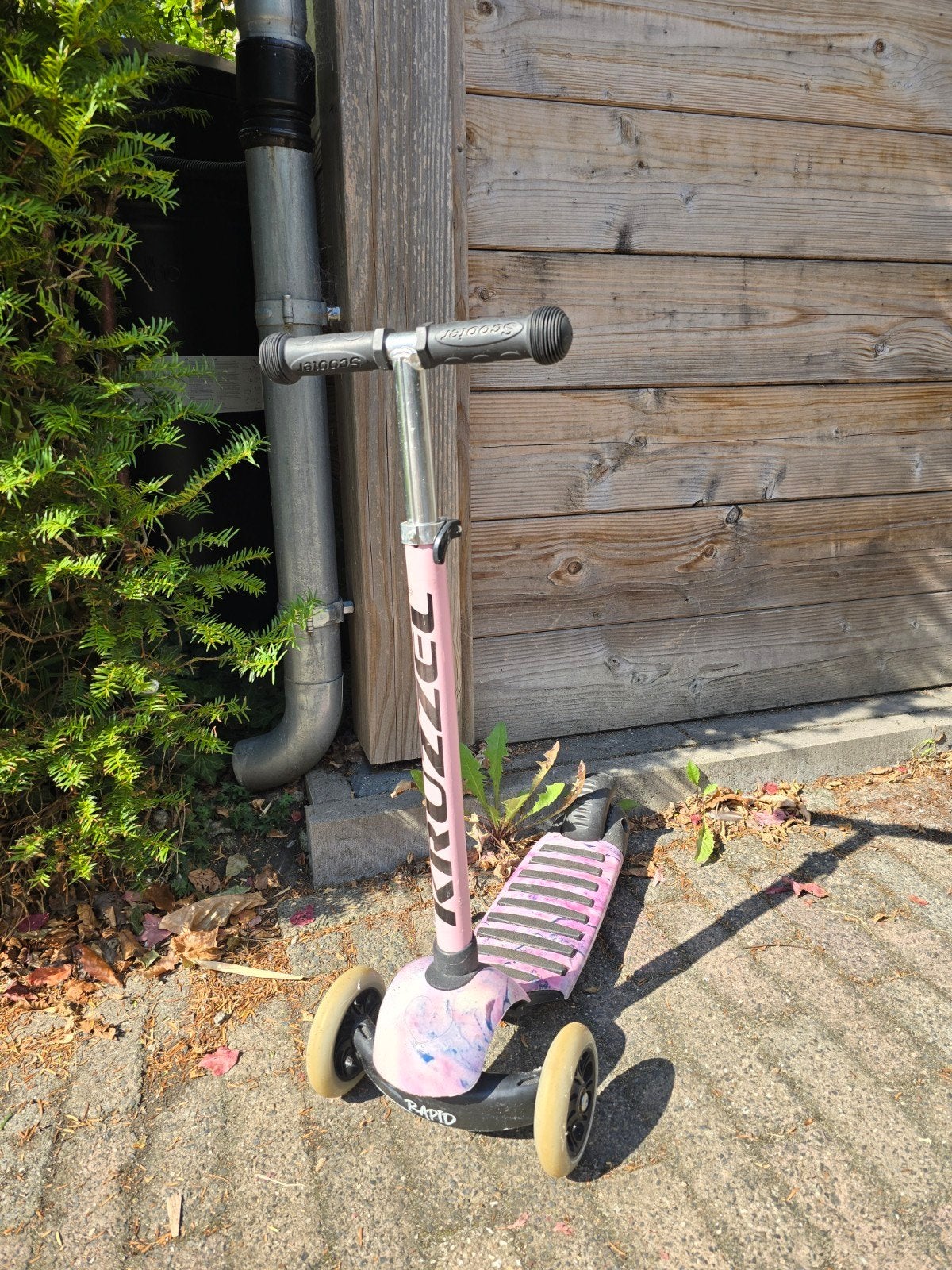 Roze driewieler step voor kinderen - Kruzzel Rapid, Ophalen, Gebruikt, Gewone step