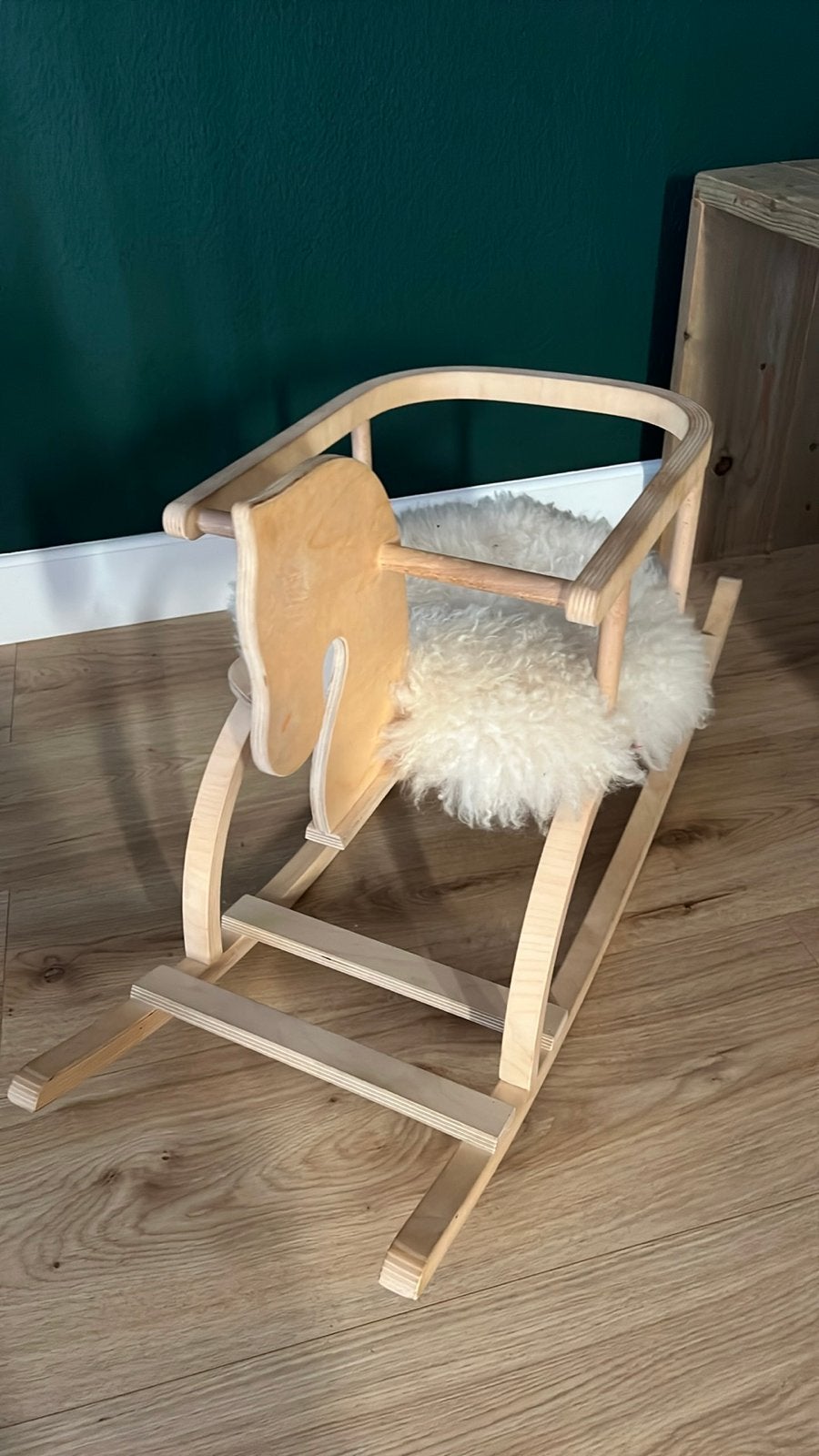 Houten schommelpaard voor kinderen, Ophalen, Zo goed als nieuw, Rij- of Hobbelspeelgoed