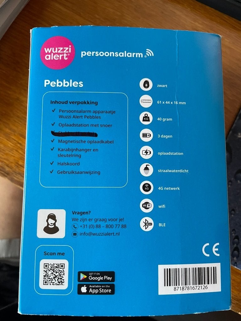 Persoonsalarm: Wuzzi Alert Pebble, Diversen, Verpleegmiddelen, Gebruikt, Ophalen of Verzenden