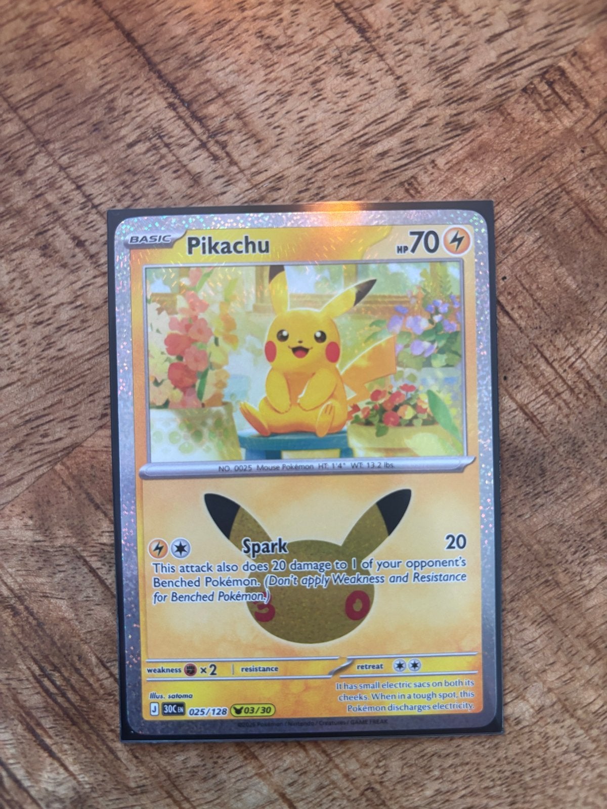 Pikachu Pokémon Kaart - Basic HP70 (025/128), Hobby en Vrije tijd, Ophalen of Verzenden, Zo goed als nieuw, Losse kaart