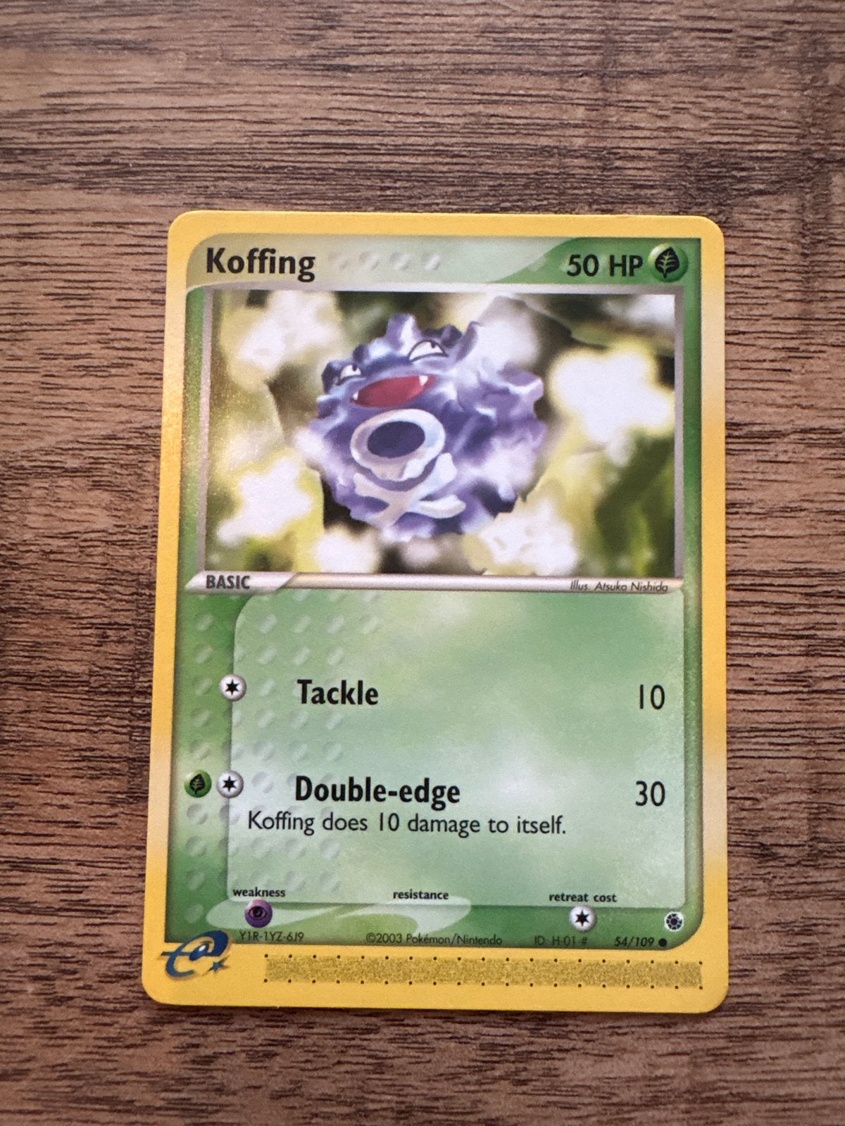Koffing Pokémon Kaart - 50 HP - 2003 Nintendo, Ophalen of Verzenden, Gebruikt, Losse kaart
