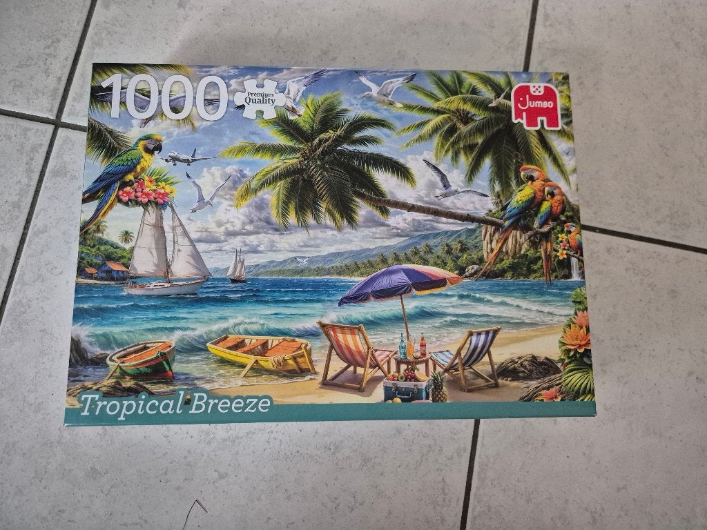 Puzzel Tropical Breeze – Jumbo 1000 stukjes, Ophalen of Verzenden, 500 t/m 1500 stukjes, Zo goed als nieuw, Legpuzzel