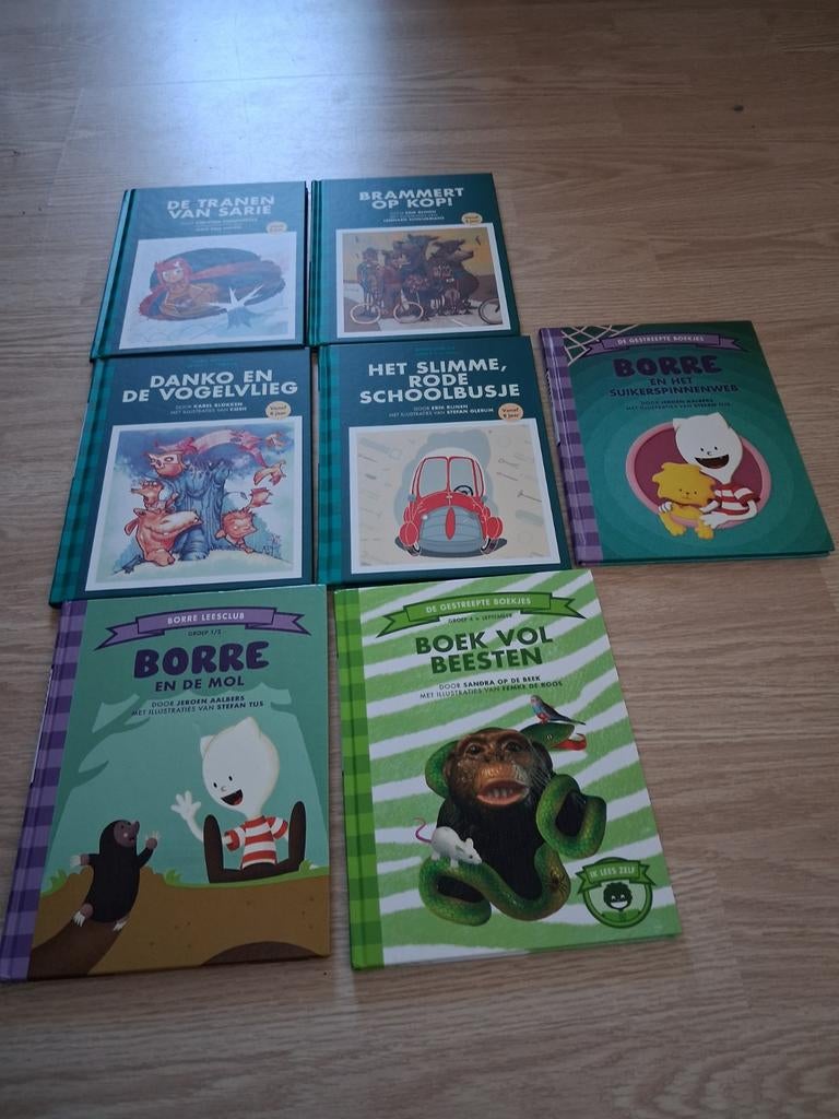 Set van 6 kinderboeken: Borre, Danko, Schoolbusje en meer, Boeken, Kinderboeken | Jeugd | onder 10 jaar, Zo goed als nieuw, Fictie algemeen