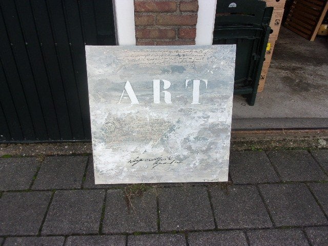 art op canvas, Ophalen, Zo goed als nieuw, 75 tot 100 cm, Schilderij