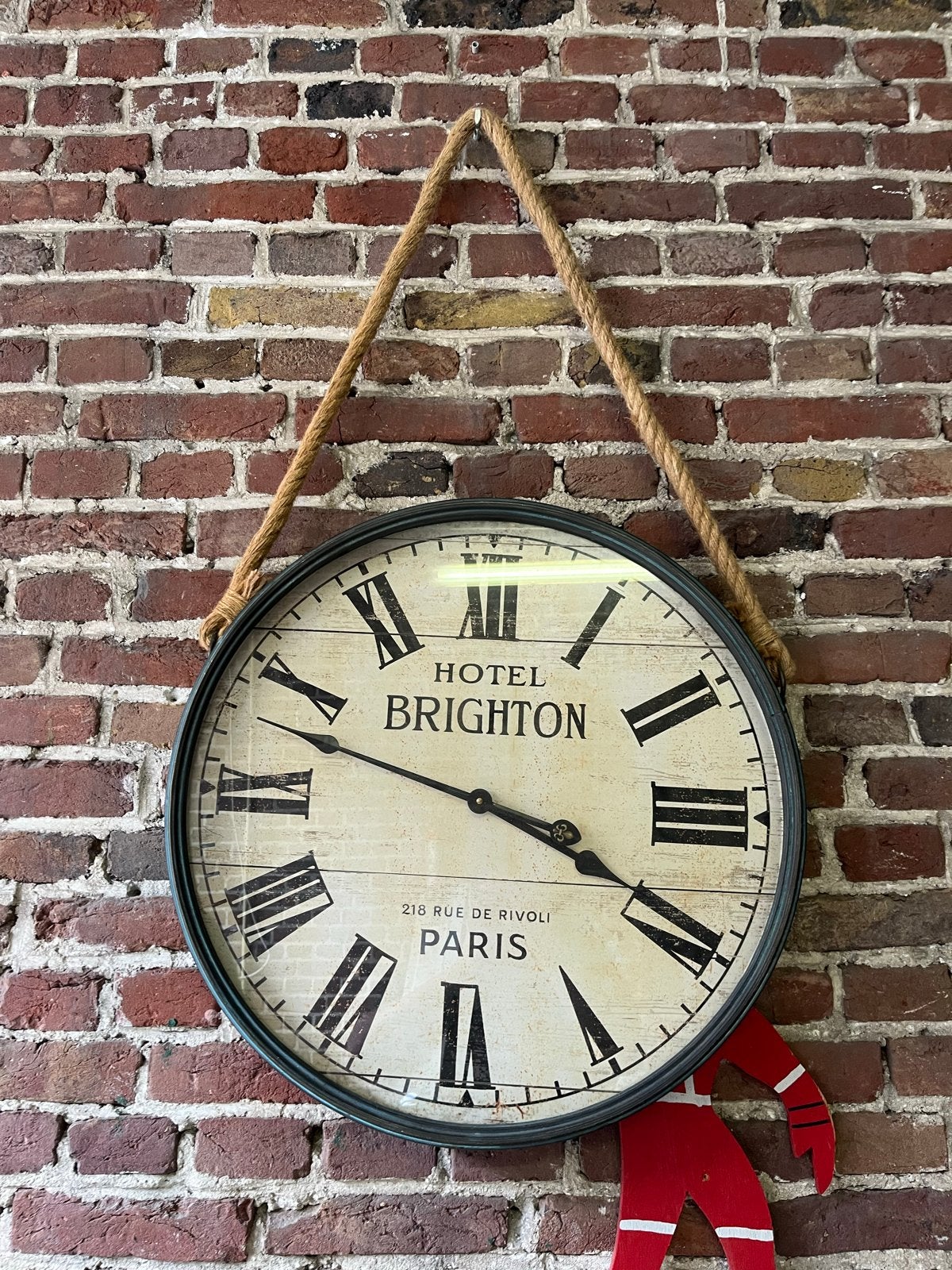Wandklok 'Hotel Brighton Paris' van Pronto Wonen, Ophalen, Vintage, Analoog, Zo goed als nieuw