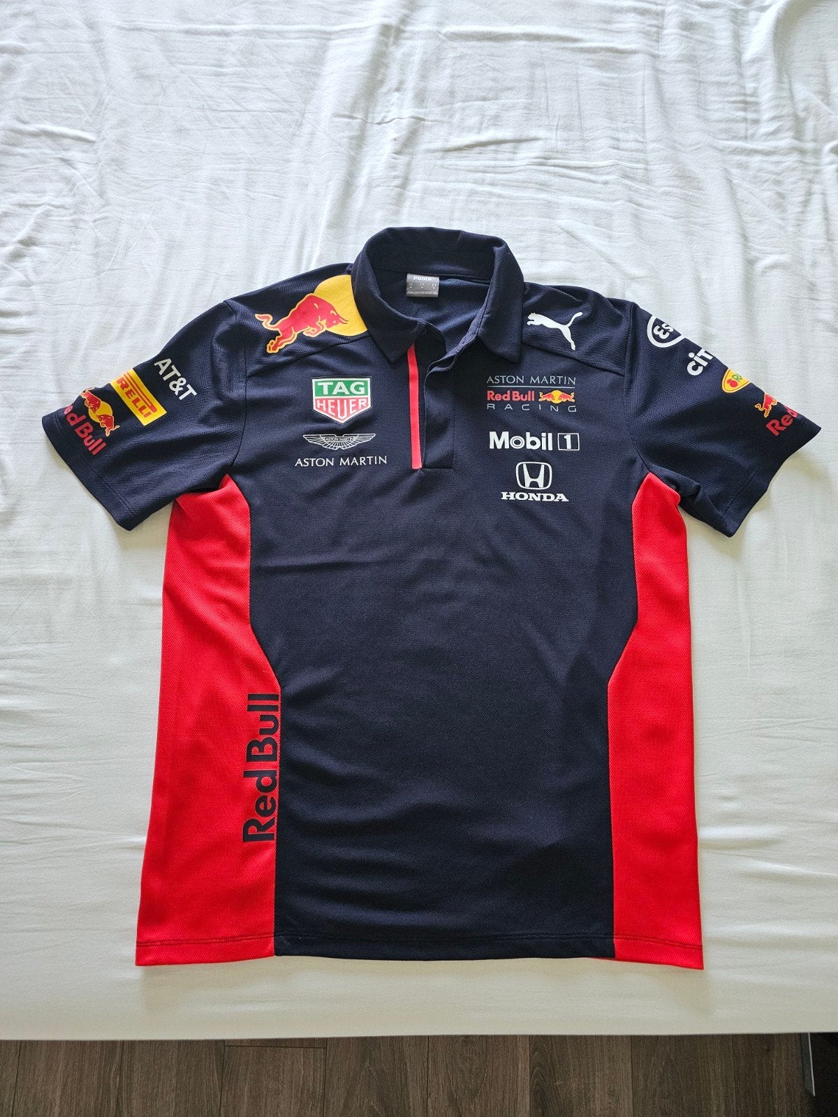Red Bull Racing F1 Polo Shirt Puma Maat M, Puma, Ophalen of Verzenden, Zo goed als nieuw, Maat 48/50 (M)