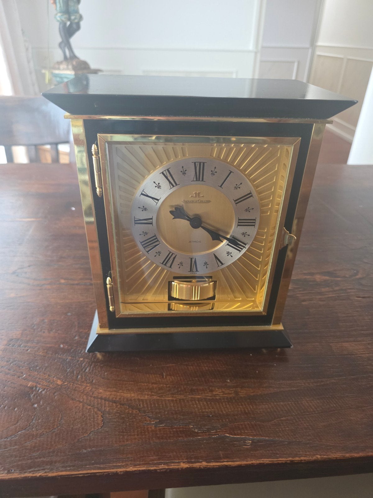 Klassieke Jaeger-LeCoultre Atmos Klok – Zwarte royale, Ophalen of Verzenden