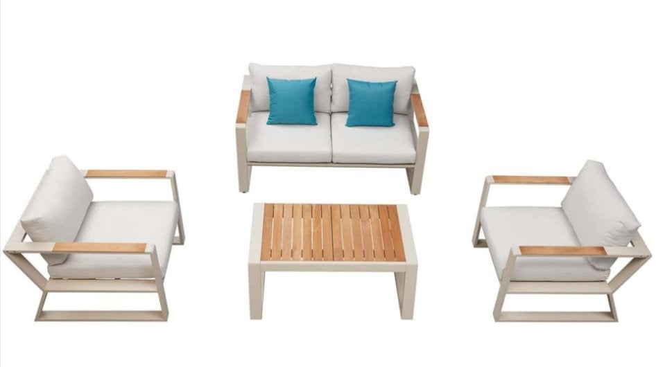 Higold Exee 2.0 Loungeset –Taupe magazijn opruiming 95409450, Ophalen, 4 zitplaatsen, Teakhout, Nieuw