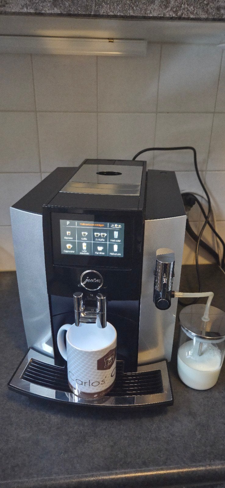 Nette Jura S8 volautomatische koffiebonenmachine, Ophalen, Afneembaar waterreservoir, Koffiemachine, Zo goed als nieuw
