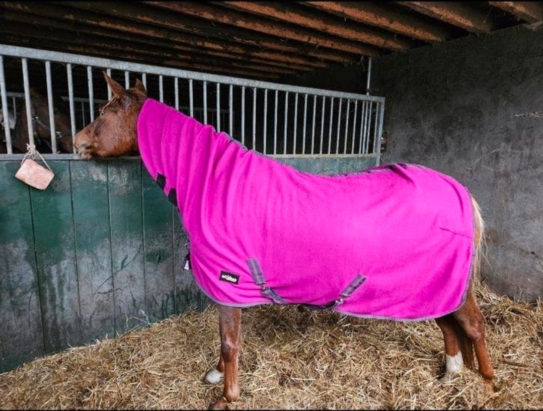 Zgan fleecedeken, Zweetdeken, Zo goed als nieuw, Epplejeck, Roze
