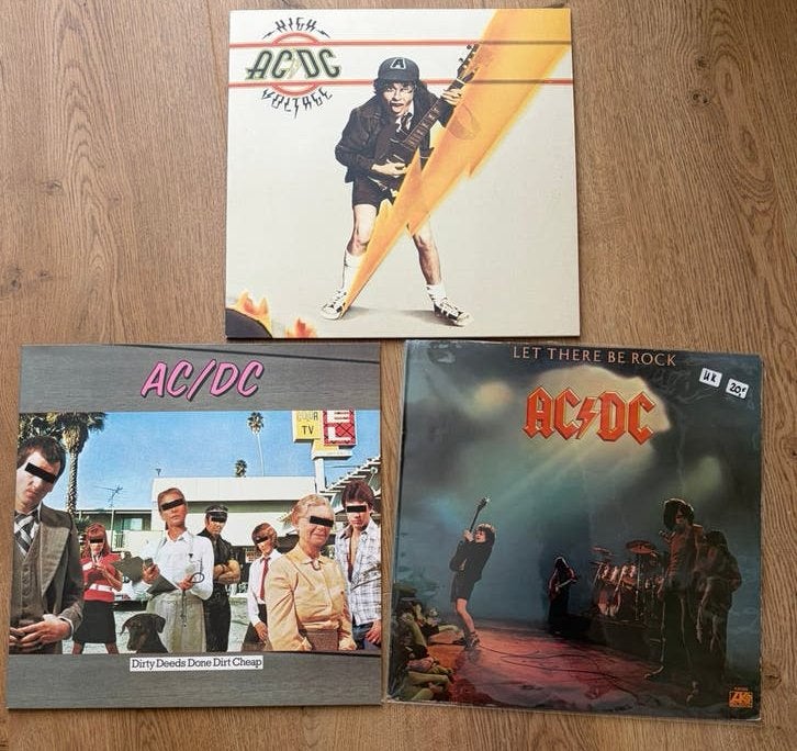 3 x AC/DC vinyl bundel, Ophalen of Verzenden, Zo goed als nieuw, 12 inch, Poprock