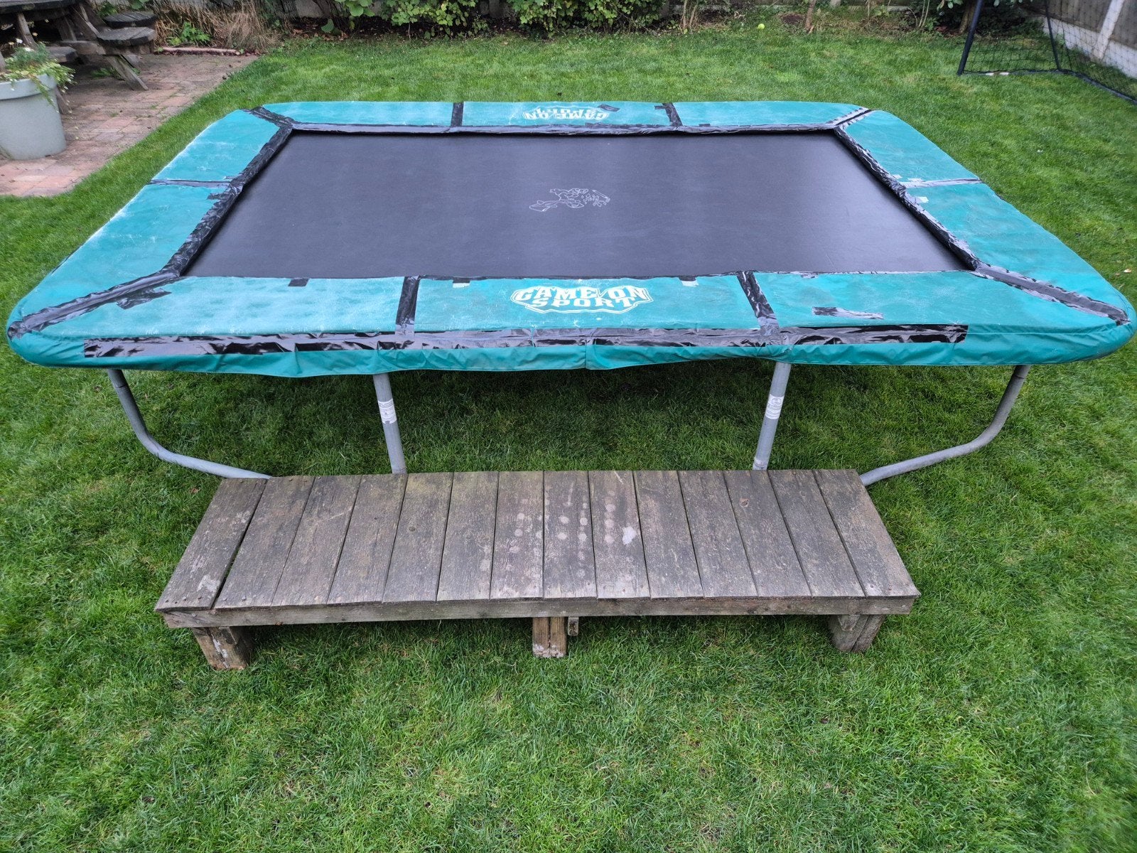 Trampoline 315x210 cm, kan evt. bezorgd (bijna gratis)!!!, Ophalen, Gebruikt