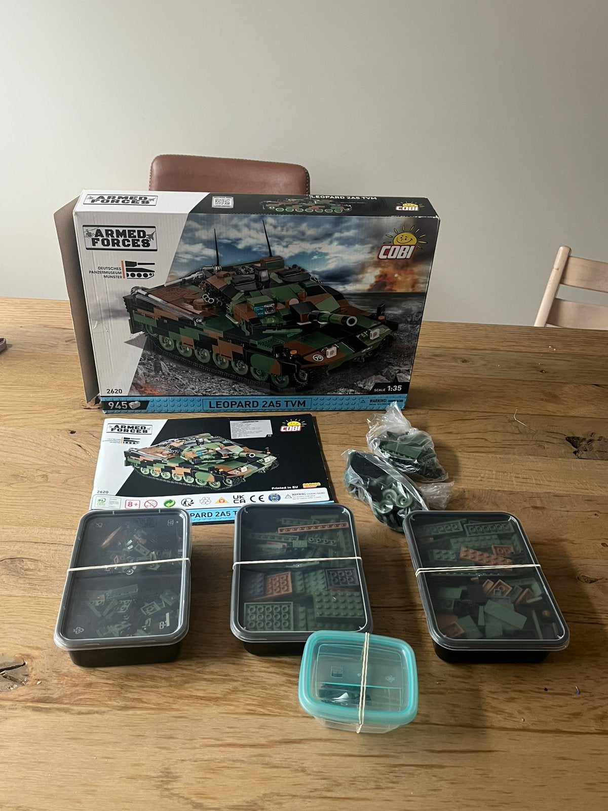 Lego merk Cobi, set 2620 leopard 2A5, Ophalen of Verzenden, Zo goed als nieuw, Inclusief instructies, Complete set