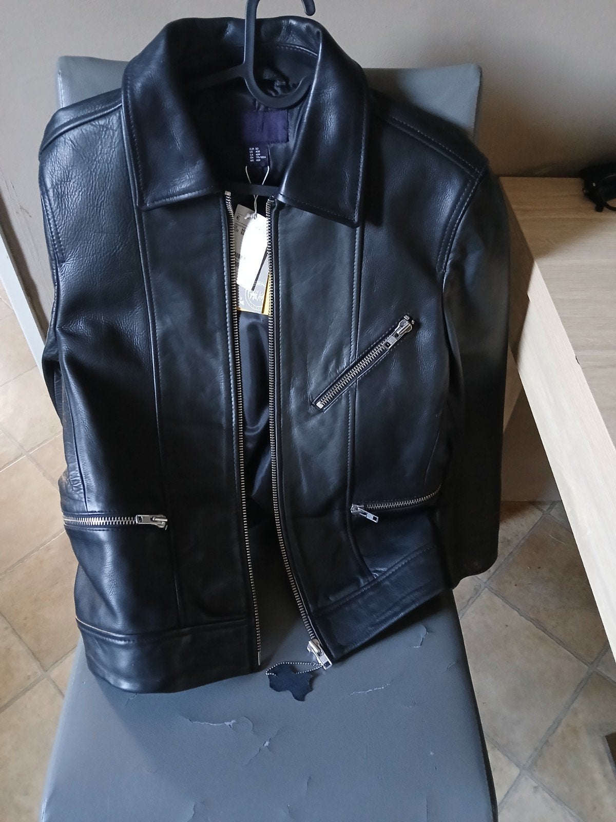Nieuwe Leren Jas Maat 50, Ophalen of Verzenden, Nieuw, Maat 48/50 (M)