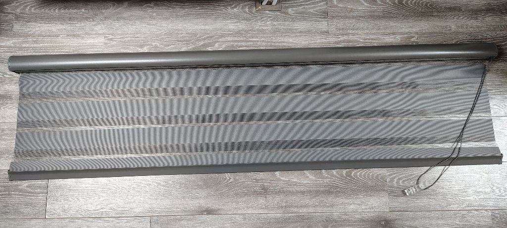 BeCe duo rolgordijn donker grijs 204 x 207,5 cm, Ophalen, Duo rolgordijn, Rolgordijn, Zo goed als nieuw