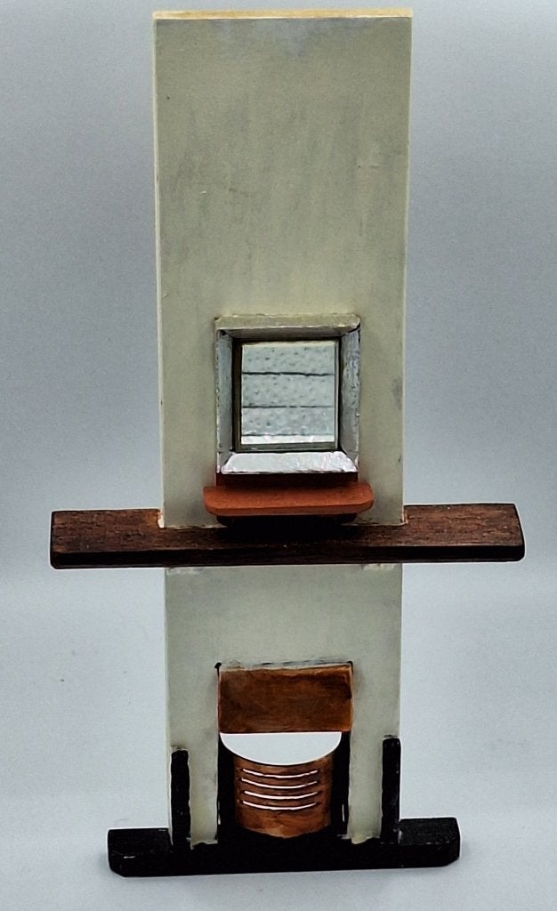Open haard met spiegel voor het poppenhuis, Ophalen of Verzenden, Gebruikt, Poppenhuis