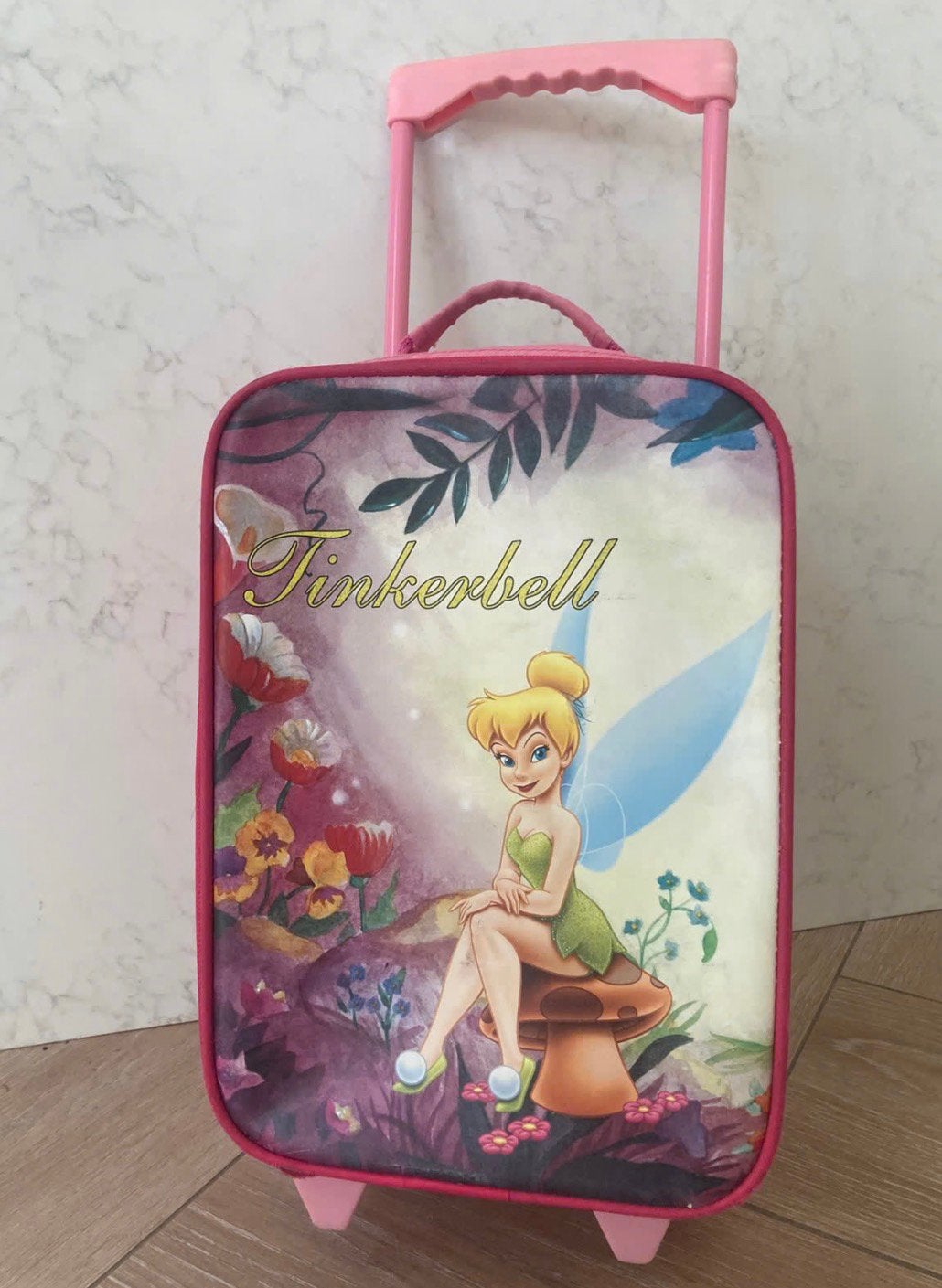 Roze trolley reiskoffer handbagage wieltjes vakantie koffer, Ophalen of Verzenden, Hard kunststof, Minder dan 50 cm, Minder dan 35 cm
