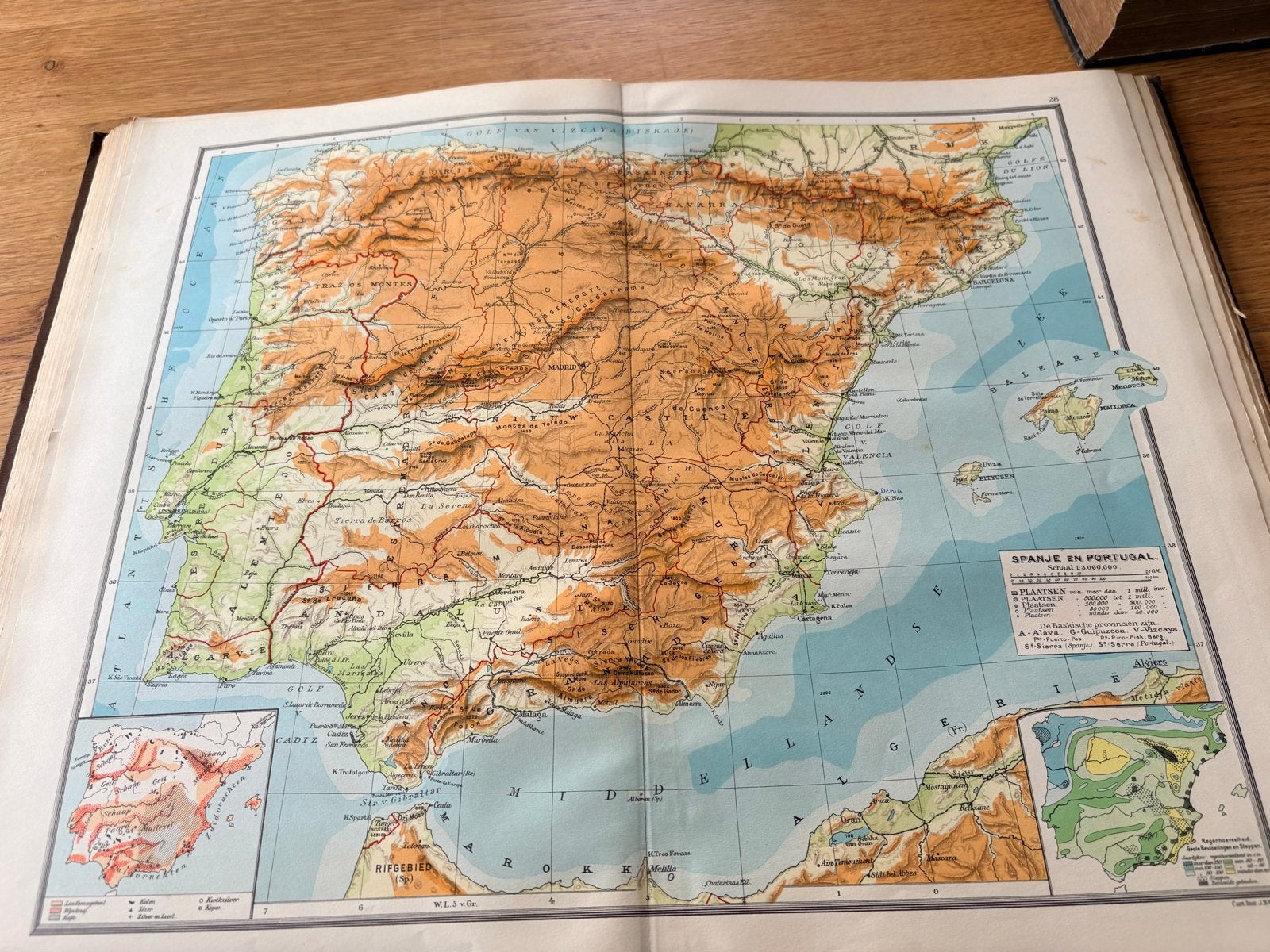 1939 P.R. Bos-J.F. Niermeyer Schoolatlas der Gehele Aarde, Gelezen, Bosatlas, Ophalen of Verzenden, 1800 tot 2000