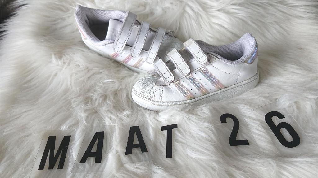 Sneakers glitter roze Adidas maat 26, Adidas, Gebruikt, Meisje, Schoenen