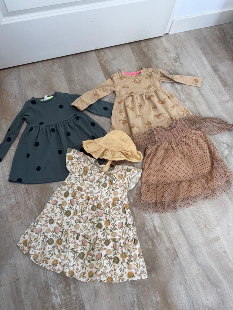 Leuke zomerjurkjes van HEMA en Zara – maat 86, Ophalen of Verzenden, Zo goed als nieuw, Maat 92