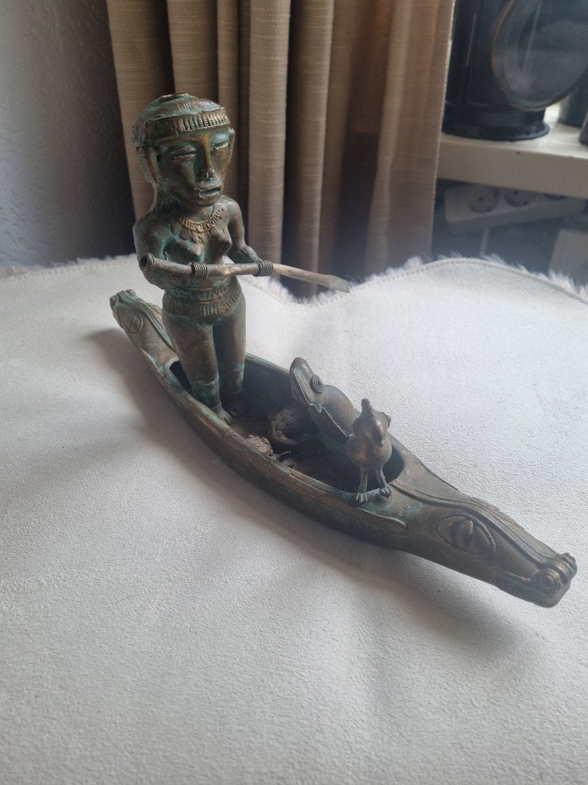bronzen sculptuur Zuid-Amerikaans ,maya cultuur, Ophalen of Verzenden