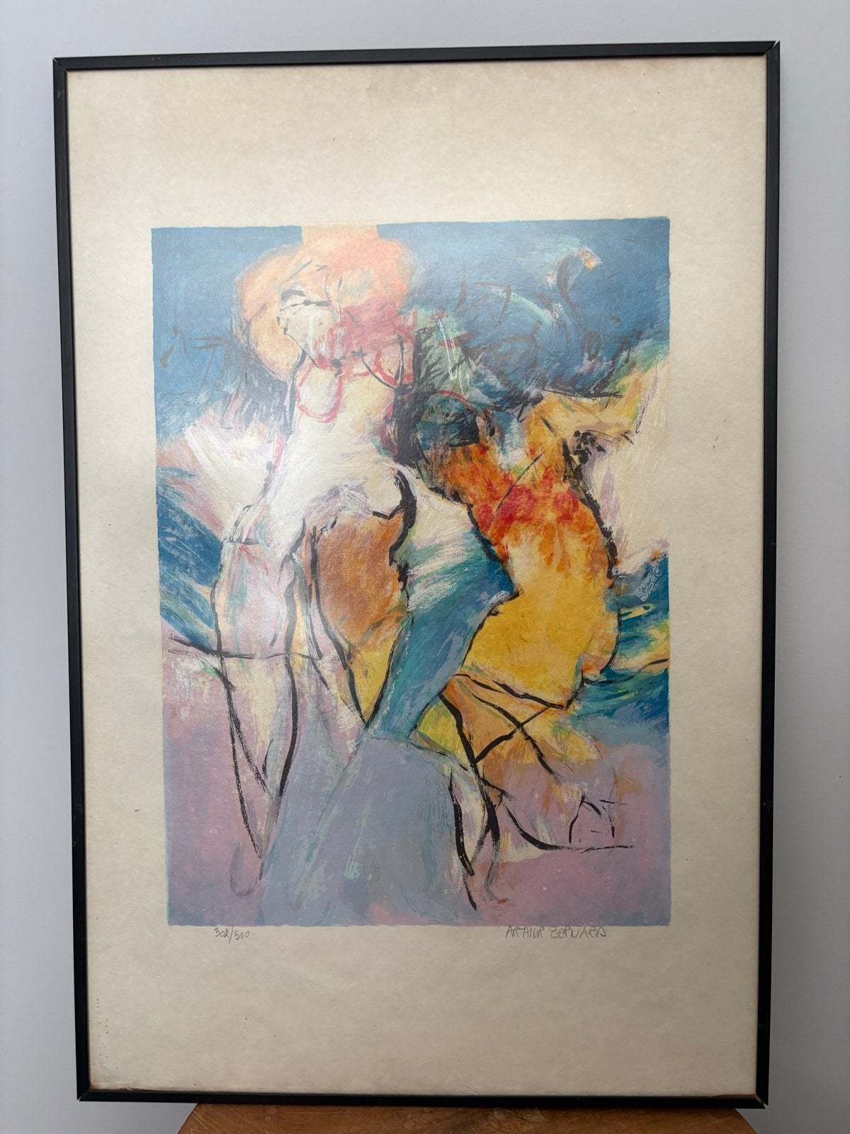 Abstracte print van Arthur Eduardo, genummerd 302/510, Antiek en Kunst, Kunst | Schilderijen | Klassiek, Ophalen, Abstract, Print