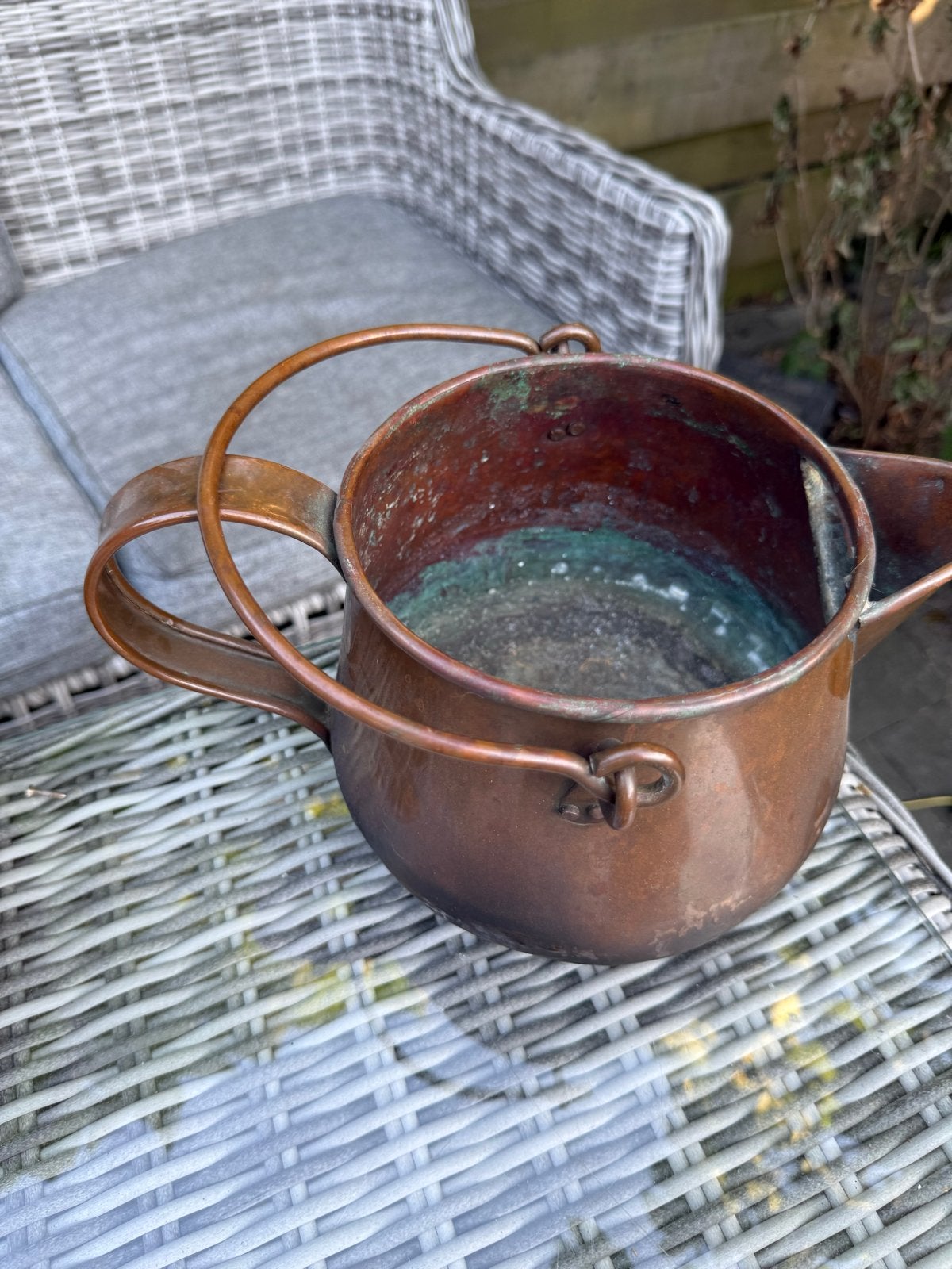 Antieke Koperen Waterkan met Handvat, Ophalen of Verzenden, Koper