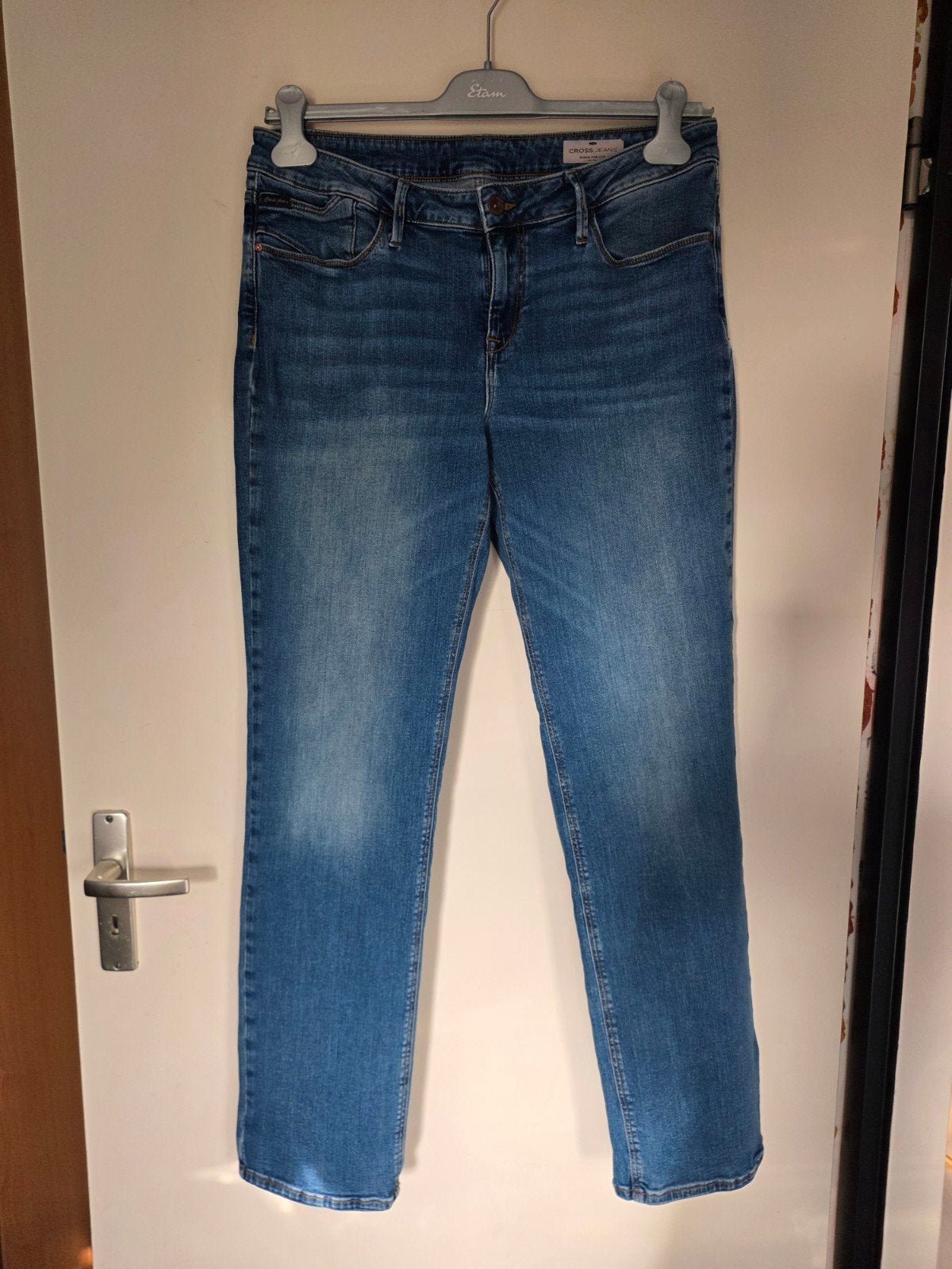 Cross Jeans spijkerbroek maat 40 blauw regular fit Rose, Blauw, Cross Jeans, Ophalen of Verzenden, W30 - W32 (confectie 38/40)
