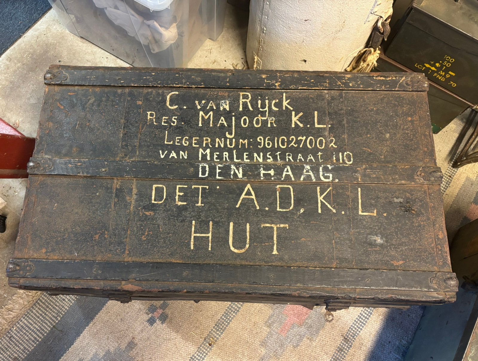 Indie kisten repatriëring, Ophalen, Landmacht, Nederland, Kist of Geocache