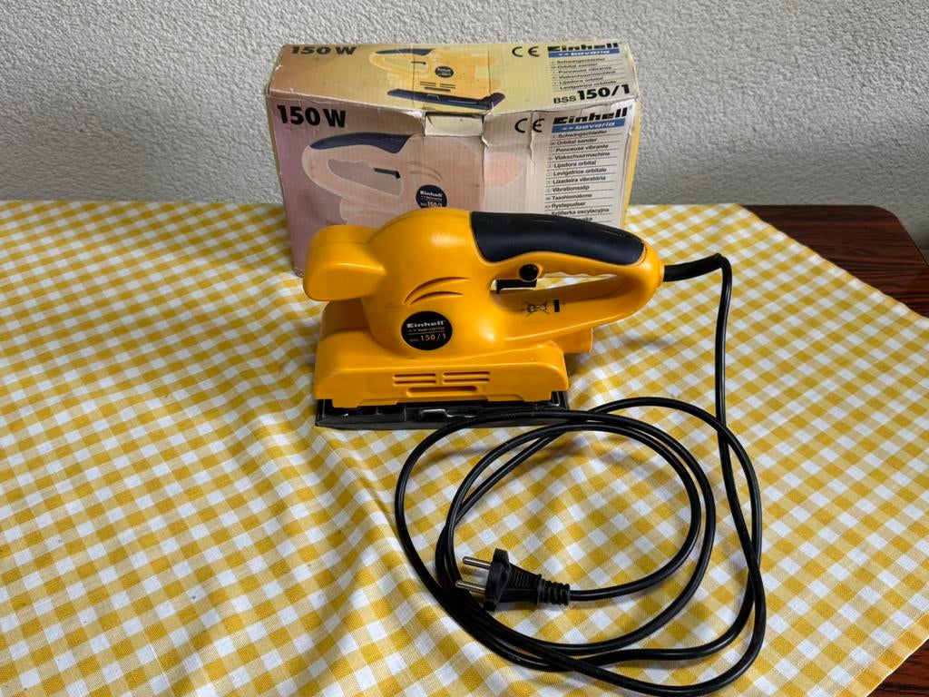Einhell bss150 vlak schuurmachine  pr incl vzk, Ophalen of Verzenden, Gebruikt, Minder dan 600 watt, Vlakschuurmachine